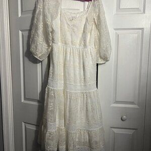 Elegant Cream Maxi Dress